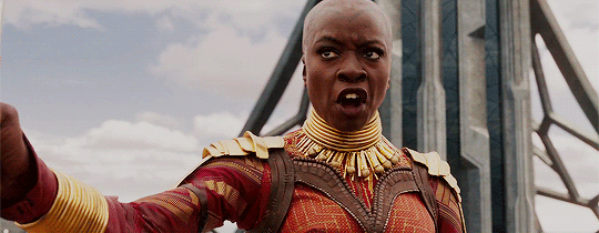 marvelgifs: Danai Gurira as Okoye in Black Panther (2018)