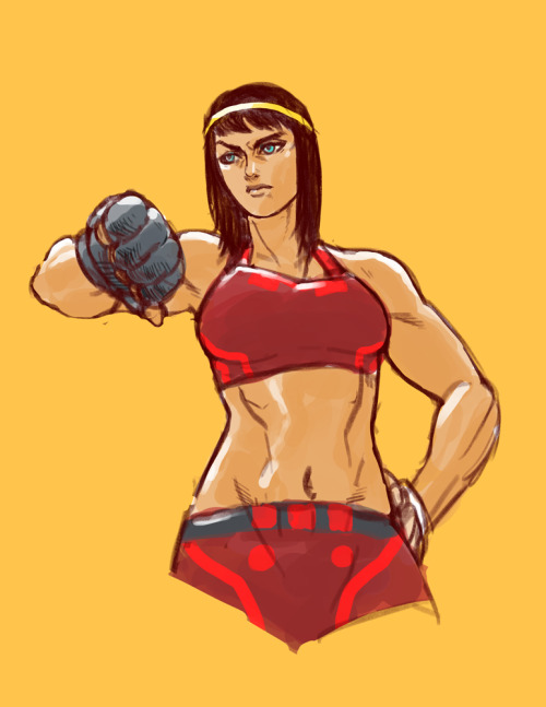 regourso:And now a more thorough sketch of Big Barda, reigning Heavyweight Champion of the Apokolips