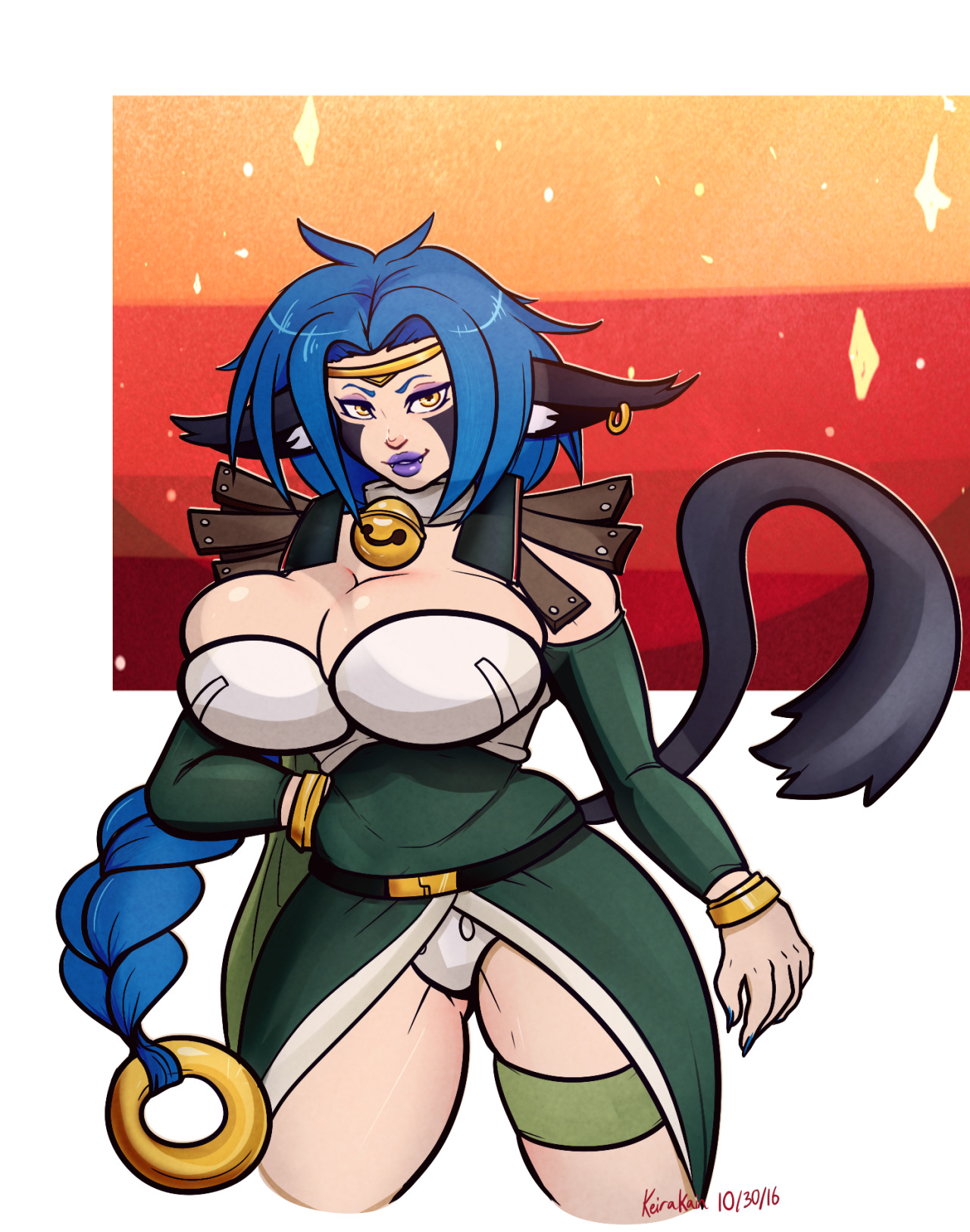 keirakain:  Commission for Mitatell of their character Maru dressed as Aisha Clan