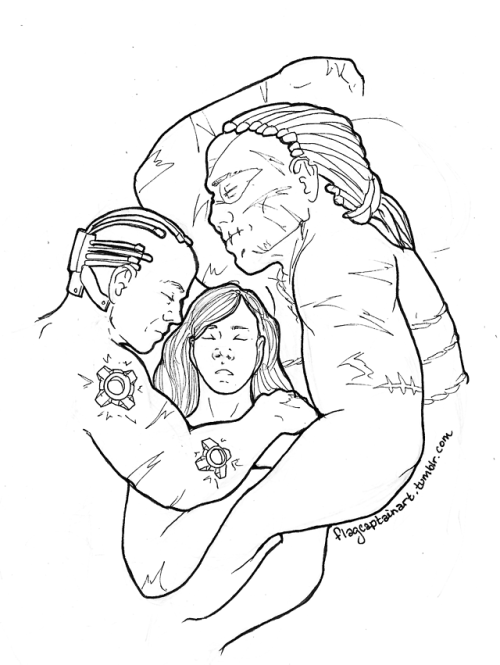 flagcaptainart: Inktober 11, finally inked a really old piece I still really liked. One of my few po