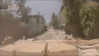 celer-et-audax:  A Syrian Armoured Column of MBTs and IFVs as they drop troops near