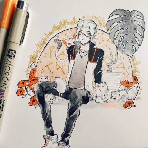  Gokudera >u< . . #inktober2018 #inktober #illustration #drawing #art #artwork #doodle #khr #r