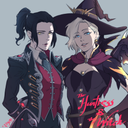 blackteaddg: The Huntress &amp; The Witch.  Wanna draw their skin ^w^ 