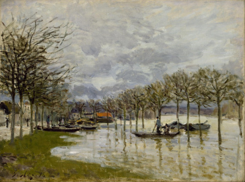 “Nunca se sabia o que a cheia podia trazer.” Manuel Alegre, “Alma”; pintura de Alfred Sisley.