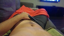 Itssupermanyo:  Nothing Good On Tv. Need Someone To Slide Down And Ride My Cock!