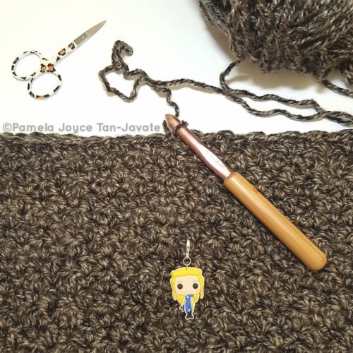 Working on this one with the Mother of Dragons. . . . Like my stitchmarker? Visit www.charmed.etsy.c