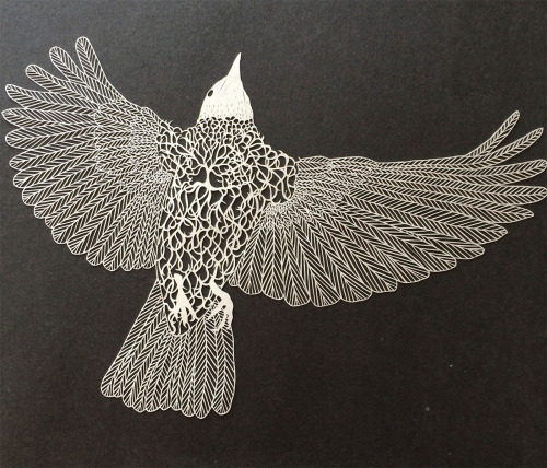 culturenlifestyle:Stunning Delicate Cut Paper Illustrations by Maude White New York-based paper artist Maude White painstaking meticulous paper depictions of nature and people continue to impress us with her storytelling and technical abilities. Each