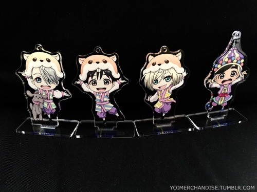 yoimerchandise: YOI x Animate Bangkok Exclusive Acrylic Keychains/Stands Original Release Date:March 2017 Featured Characters (6 Total):Viktor, Yuuri, Yuri, Makkachin, Phichit, Phichit’s Hamster Highlights:Phichit brought the main trio to Thailand and