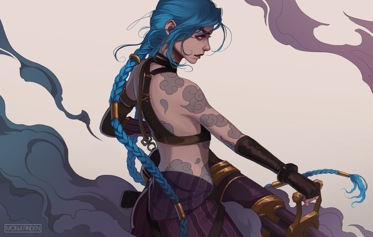 Arcane - Jinx - fan art by selected artists:

Carla Antonia,

Son Nguyen,

Renan Ribeiro,

Huyy Nguyen,

Mona Finden