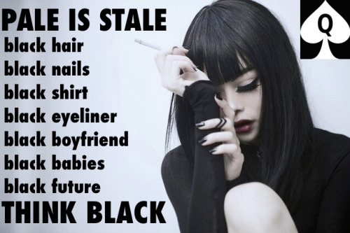 justeatitbitch: Nothing sexier than a pale Goth bitch submitting to raw Black thug cock