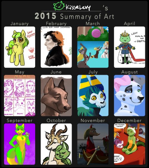kisselexy:kisselexy:kisselexy:kisselexy: kisselexy: Four years of (hobby) art summaries!For work I d
