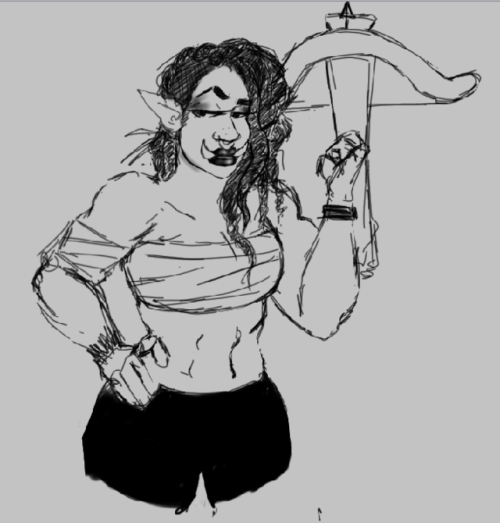 My D&D OC Dahlia Protection Fighter Lawful Good Orc. Dahila grew up amongst the orc hoard under 