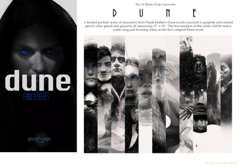 childrenofdune: Some of the incredible Dune work by Greg Ruth.  “A limited portrait serie