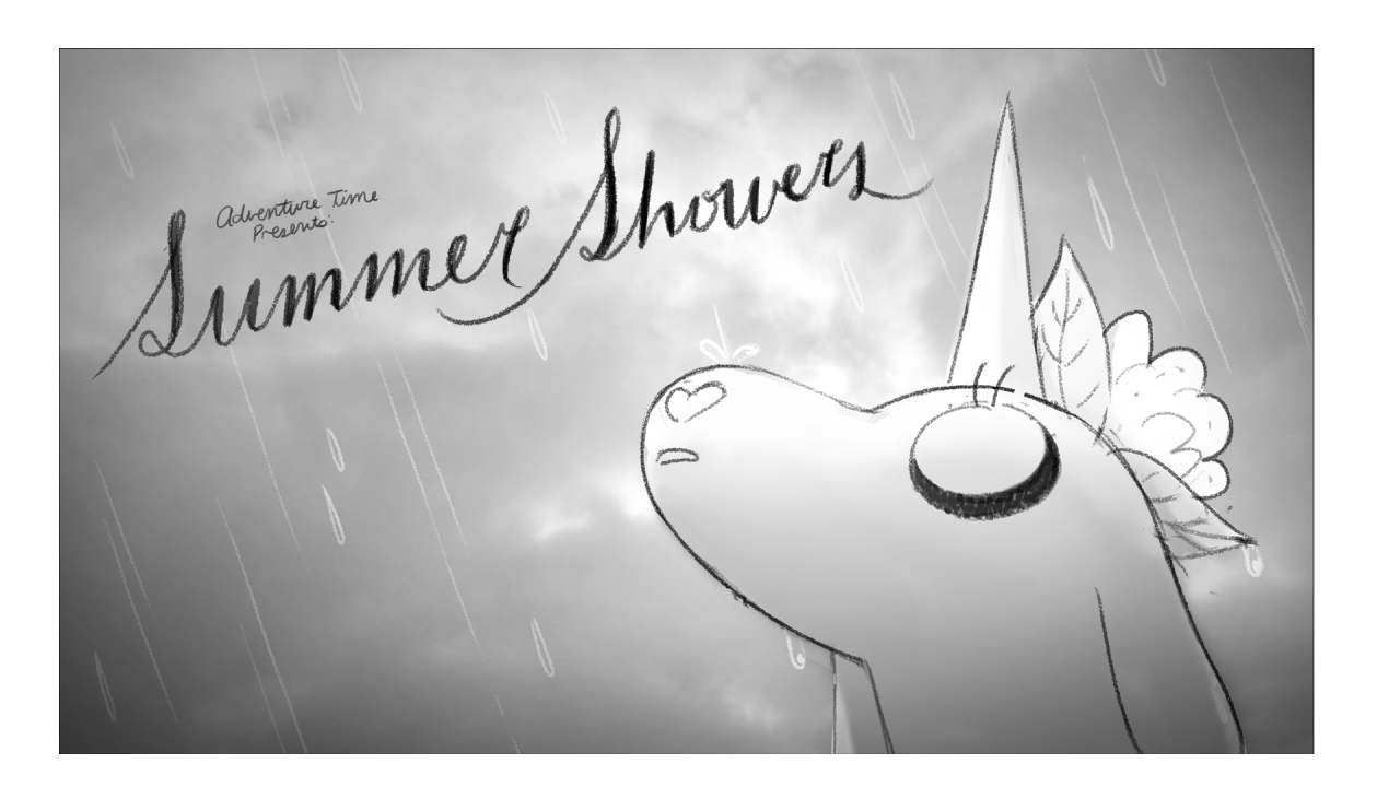 Summer Showers - title carddesigned and painted by Joy Angpremieres Thursday, January