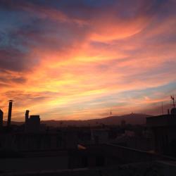 The Sunset From Our Penthouse Terrace. #Barcelona #Spain #Terrace #Penthouse #Sunset