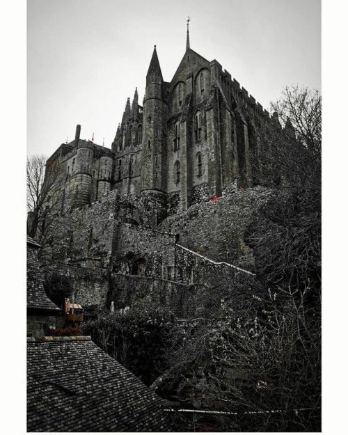 Still Mont Saint-Michel, the abbey. . . #abbey #montsaintmichel #normandy #winter#medieval #mediev