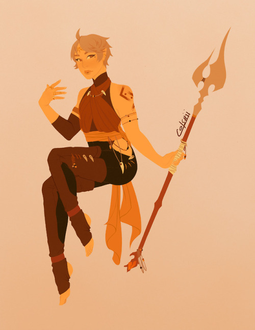 I’ve been working on a Haikyuu!! Faerie AU where Suga is the beautiful, badass Autumn King who