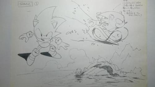 videogamesdensetsu:Gengas created for Sonic CD (Opening   ending), courtesy of its chief key animator Hisashi Eguchi / 江口寿志 (not related to the famous illustrator).https://twitter.com/eguchi_1203/Source:https://twitter.com/eguchi_1203/status/8373748742134