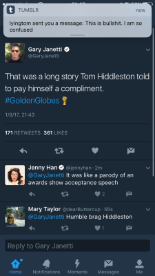 angie-baby:  hellandfandoms:  theabigaylerose:  God damn Tom’s bout to get Shitstorm™ 2.0    ….. oh….. wait…….I’m not watching…..what did….oh god.