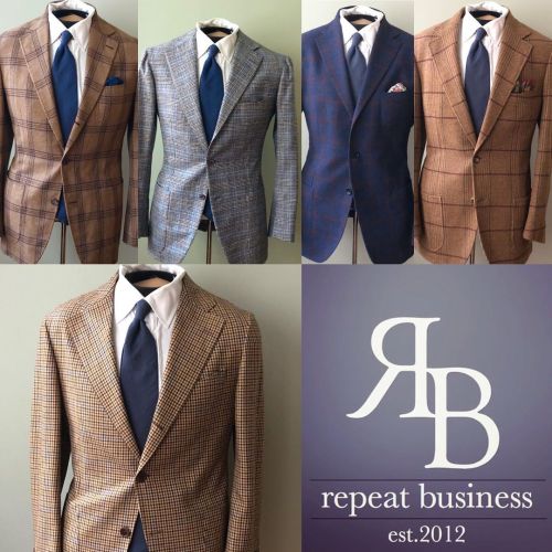 Coming very soon…. Not shown: suits by G Volpe, O Luciano, C Attolini, Kiton, H Yount, Ring J