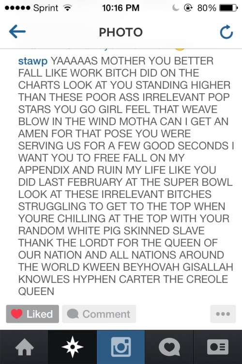 yivialo:  BEYHOVAH GISALLAH KNOWLES HYPHEN CARTER THE CREOLE QUEEN