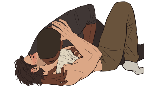 I love it when Finn gets brave enough to make move and Poe tries to hold himself to give Finn chance
