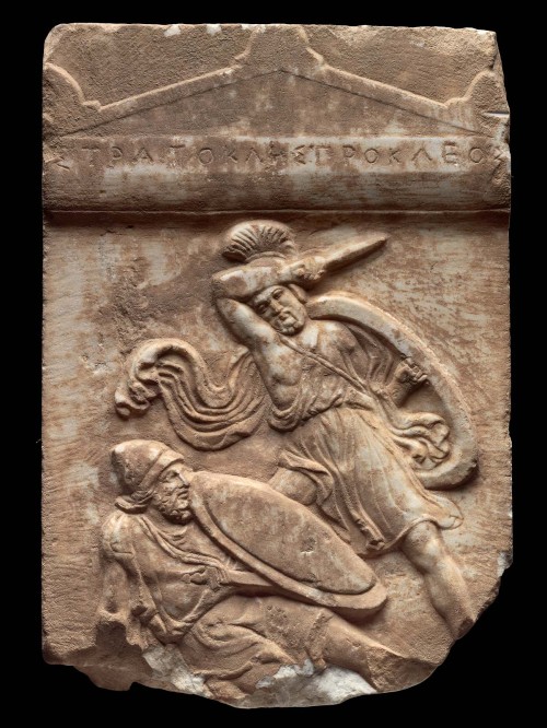 theancientwayoflife:~ Grave stele of Stratokles.Culture: GreekPeriod: Classical PeriodDate: Early 4t