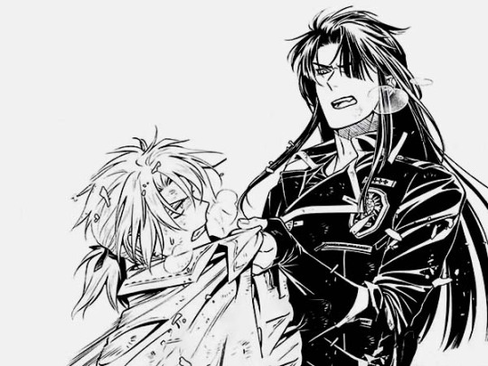 Ill help you. But I never said Ill do it with mercy.So youre just going to ignore my situation and my feelings?! Youre not helping me, thats just cornering!!Like youre any different, you ass. #dgmedit#fydgrayman #d gray man  #d.gray-man #allen walker#kanda yuu#userkarura#manga cap#fyanimanga#katsura hoshino#dgmdaily#dgmgraphics#creation