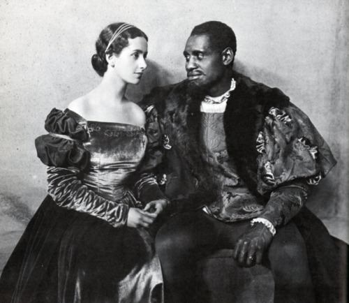 Peggy Ashcroft as Desdemona and Paul Robeson as Othello at the Savoy theatre in London, 1930.