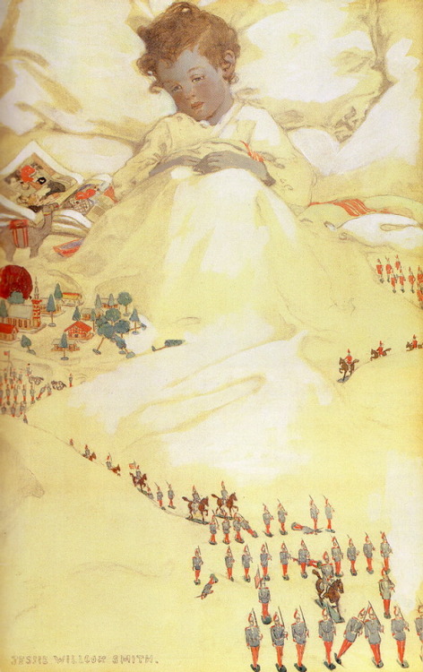 books0977:  The Land of Counterpane. Illustrated by Jessie Willcox Smith. A Chil