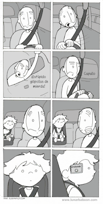 elguindilla:  Maldiciendo  El original en Lunarbaboon