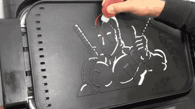 gifsboom:  Video: Deadpool Pancake Art 