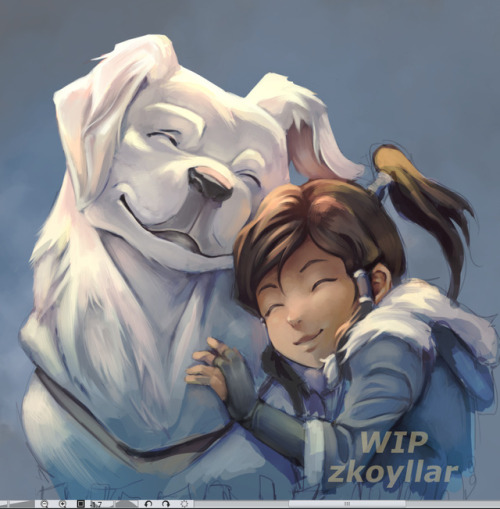 WIPBecause a fanart once in a while is needed and I still love Korra.  (I&rsquo;m also prac