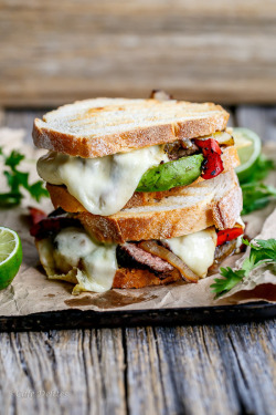 recipehouse:  Steak Fajita Grilled Cheese