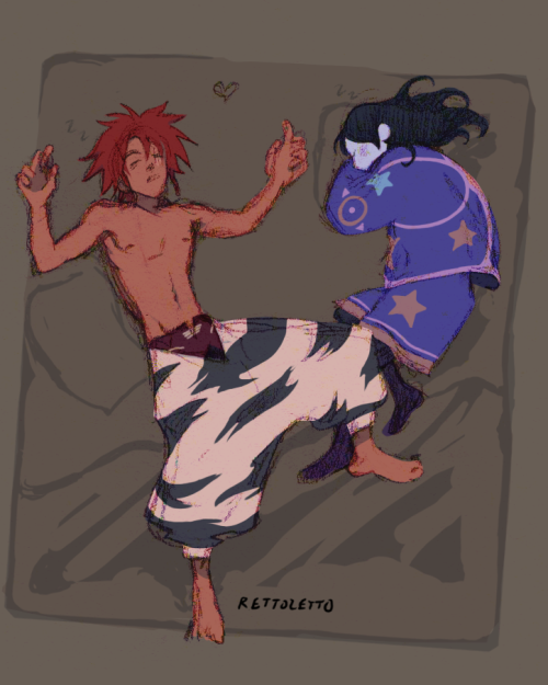 rettozetto:Sleepy Mojay  ♡ This was originally going to be part of a series of bedsharing pics, with
