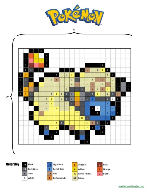 Pokemon:  MareepPokemon is managed by The Pokemon Company.For more Pokemon perler bead designs check