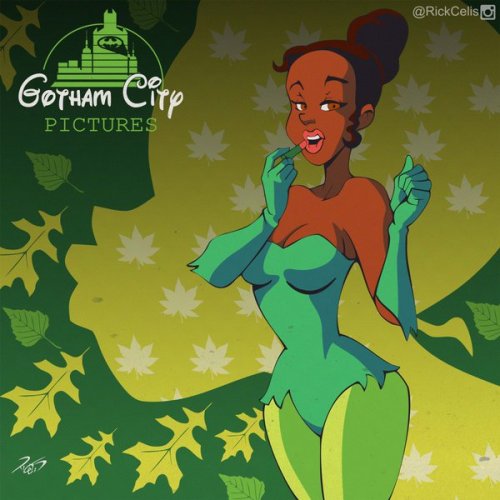 pr1nceshawn:  GOTHAM CITY PICTURES - Disney characters as DC Gotham characters (Elsa as Ms. Freeze, Pinocchio as Scarface, Captain Amelia from Treasure Planet as Catwoman, Tiana as Poison Ivy and Ariel as Oracle) by Rick Celis. 