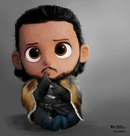 caliopesnowmusic:  AAAW, So CUTE! Game of Thrones Babies by Ishan Vidyathna (Beautiful!)