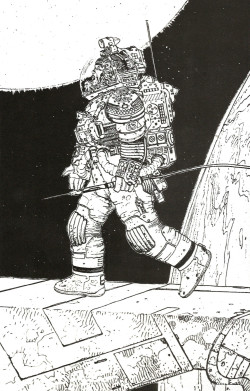 Spacesuit Design By Moebius. From The Book Of Alien, By Paul Scanlon And Michael