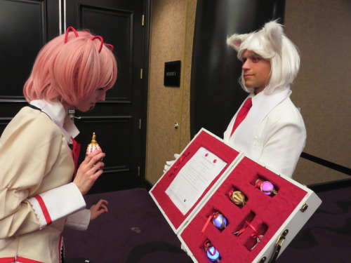 caffeinatedcrafting: cosplayinamerica: ` #MadokaMagica ( theharajukubunny &amp; Caffei