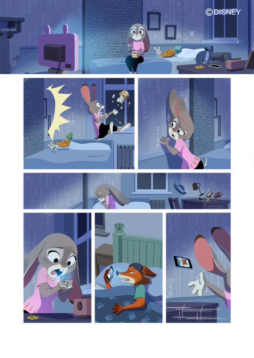 A few interior art  for the Graphic Novel of Zootopia.