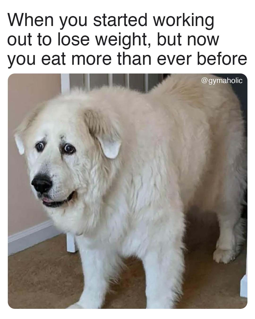 When you started working out to lose weight
