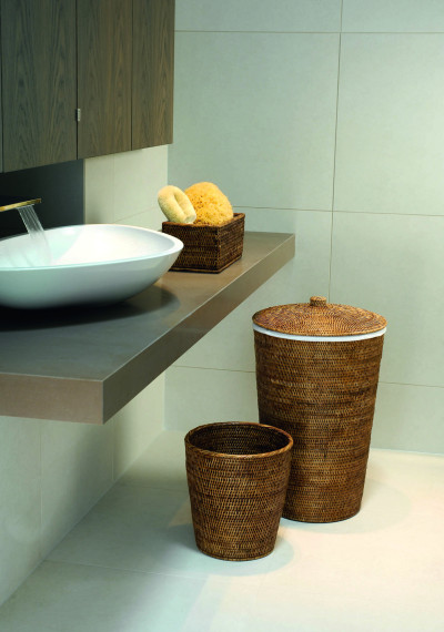 BASKET R | Rattan laundry container by DECOR WALTHER http://bit.ly/1pqBogL #rattan #design #bathroom