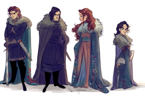 bevsi: the Starks (and Jon). based more on the books than the show