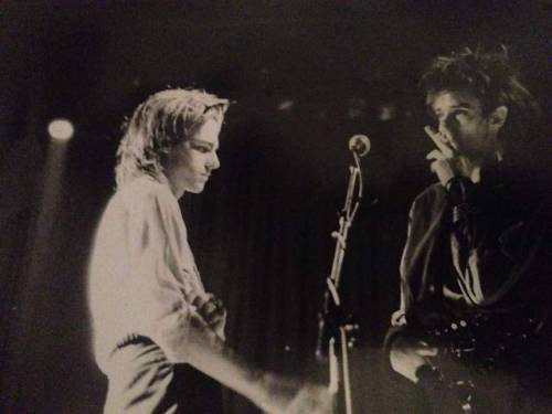 untergangsshow:  Ed Clayton-Jones:  Me with Blixa Bargeld doing ‘Well of Misery’ with Nick Cave and 