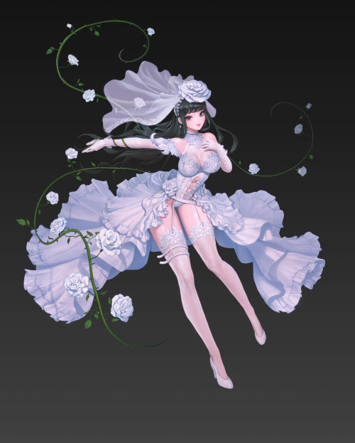 White rose Characters -Guena - https://www.artstation.com/artwork/ybOxDx