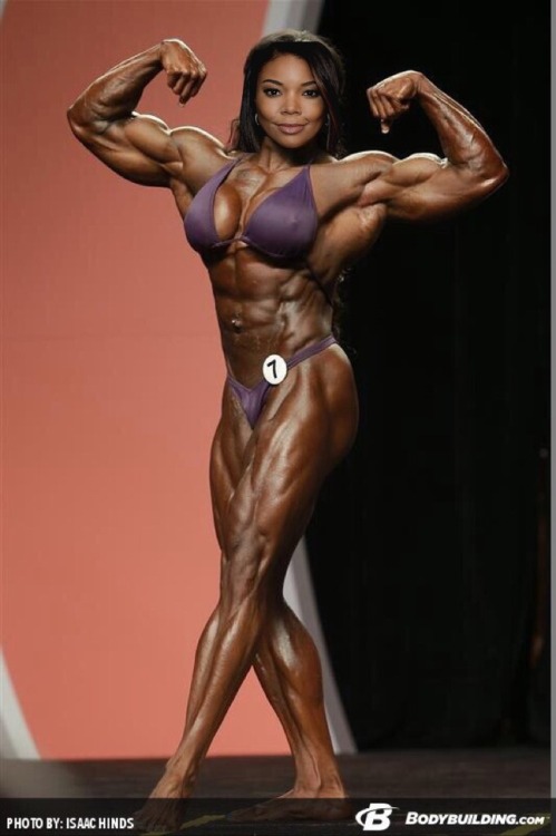sthenolagnist - Gabrielle Union as a bodybuilder