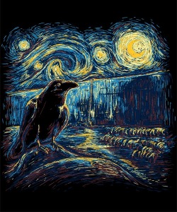 tshirtroundup:  Starry Night’s Watch - by girardin27Available for £8/€10/ผ from Qwertee for 24 hours only.