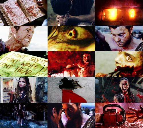 dark-alice-lilith:Spartacus/Evil Dead crossoverA group of friends + a cabin in the woods + an evil b