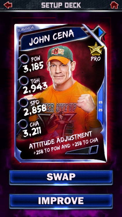 Done training Cena. Now bring on Wrestlemania tier Cat Daddy!